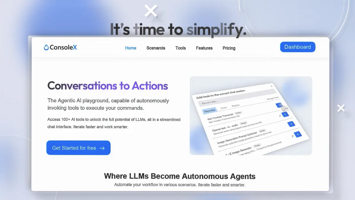 Preview of ConsoleX AI