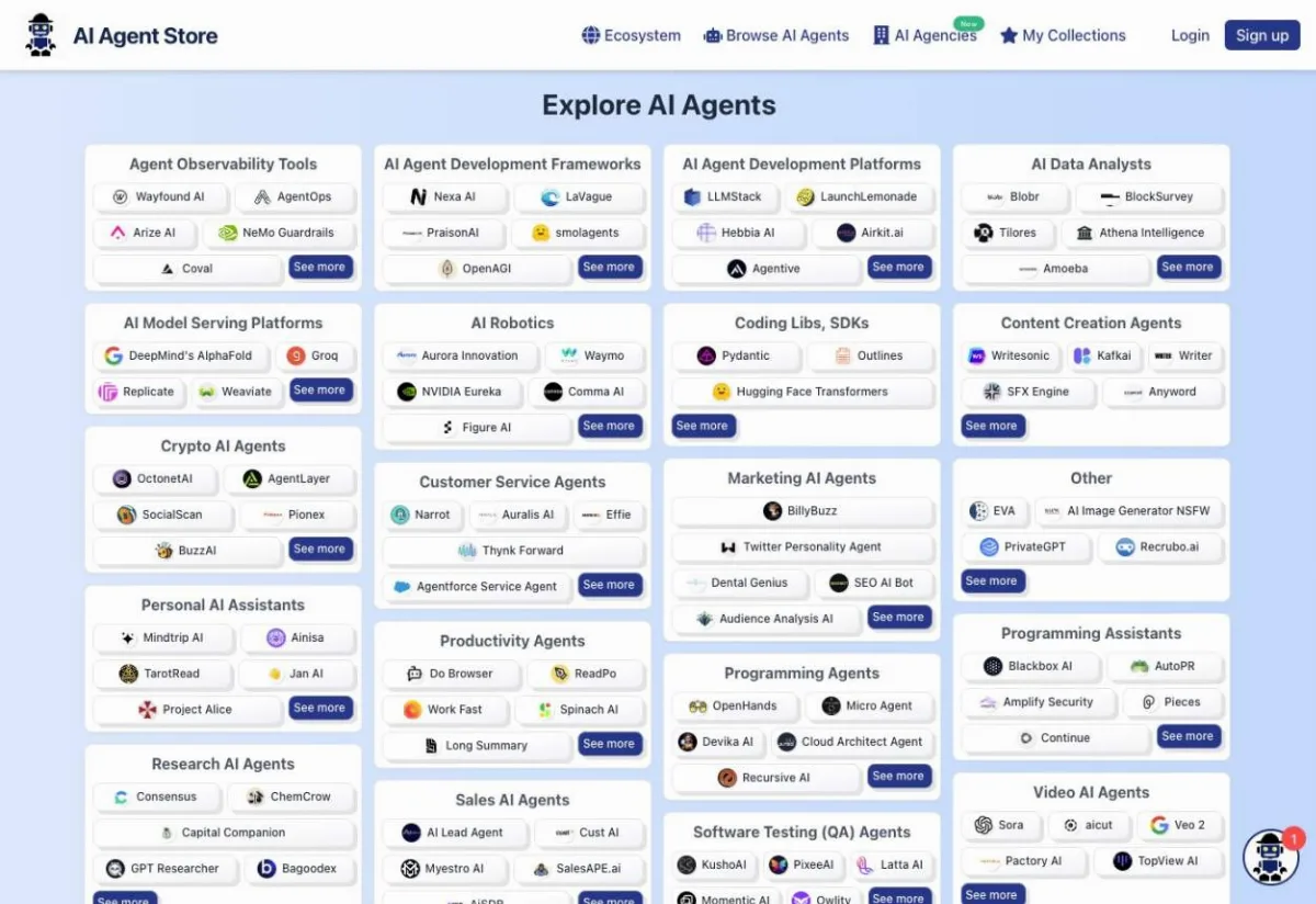 Preview of AI Agent Store