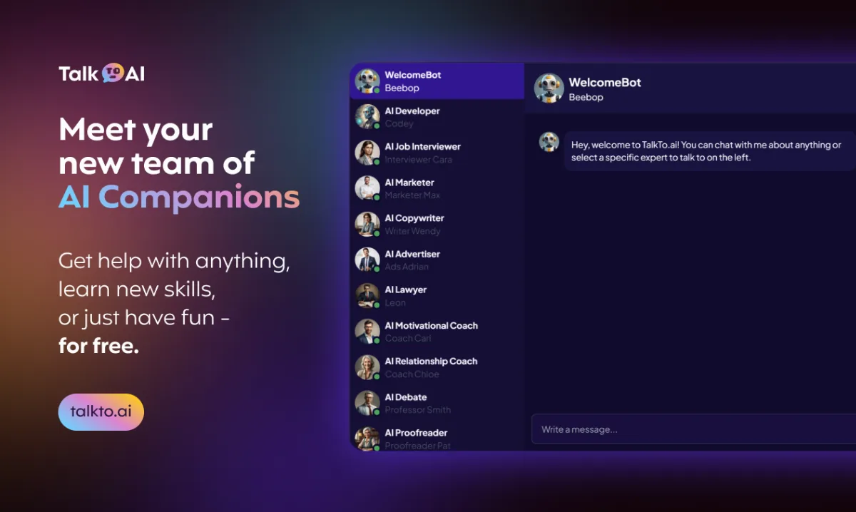 Preview of Talkto