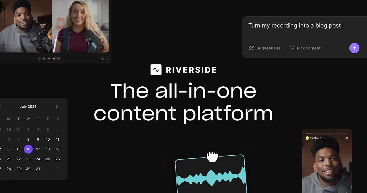 Preview of Riverside: HD Podcast & Video Software