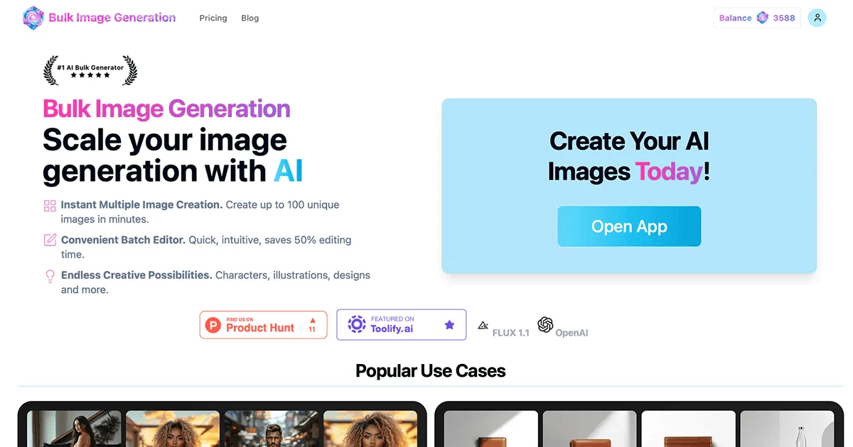 Preview of BulkImageGeneration.com