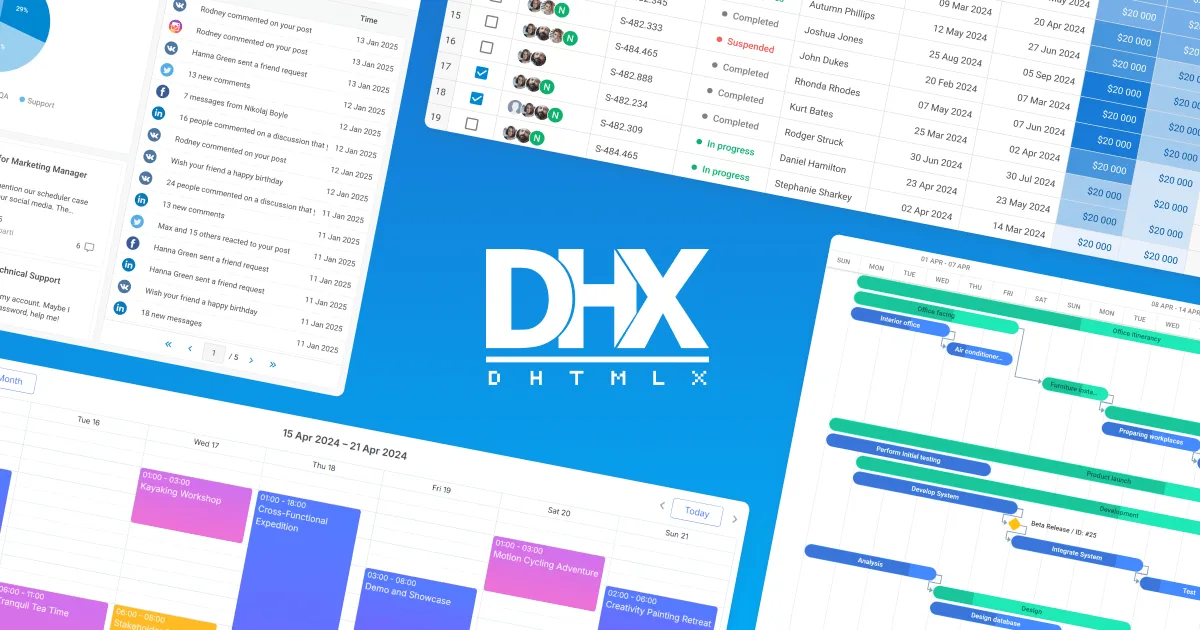 Preview of DHTMLX