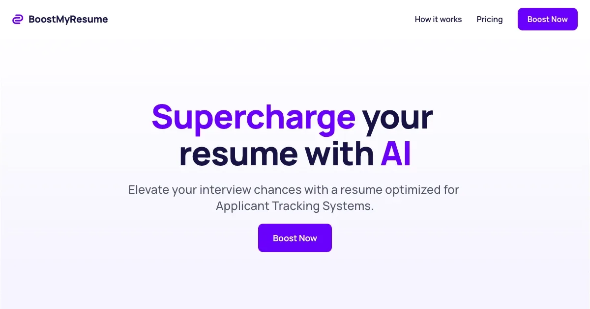 Preview of Boost My Resume