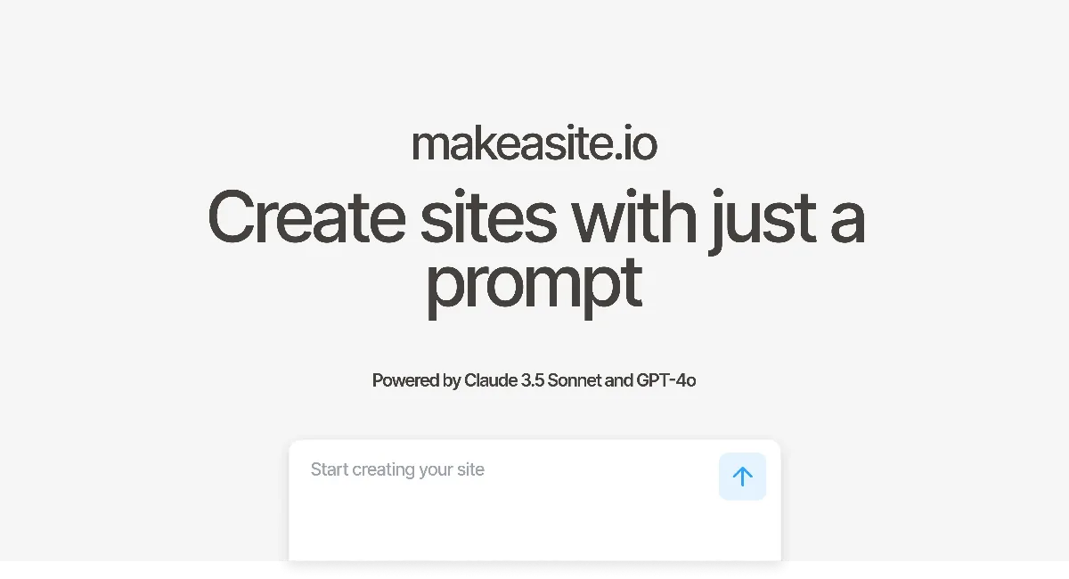 Preview of makeasite.io
