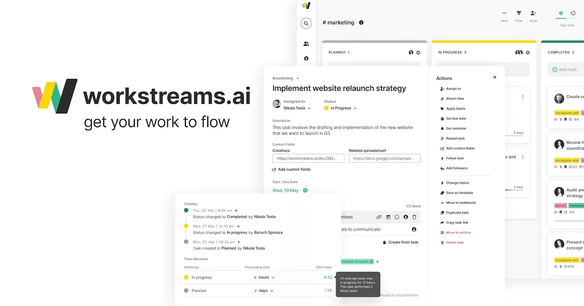 Preview of workstreams.ai