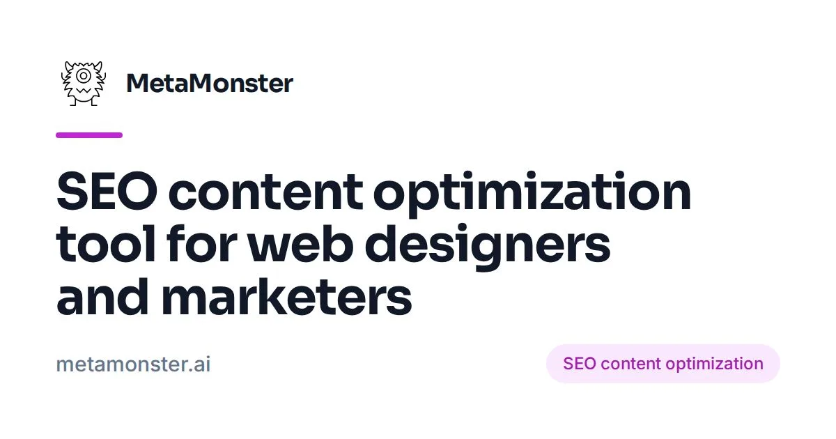 Preview of Content optimization tool for agencies
