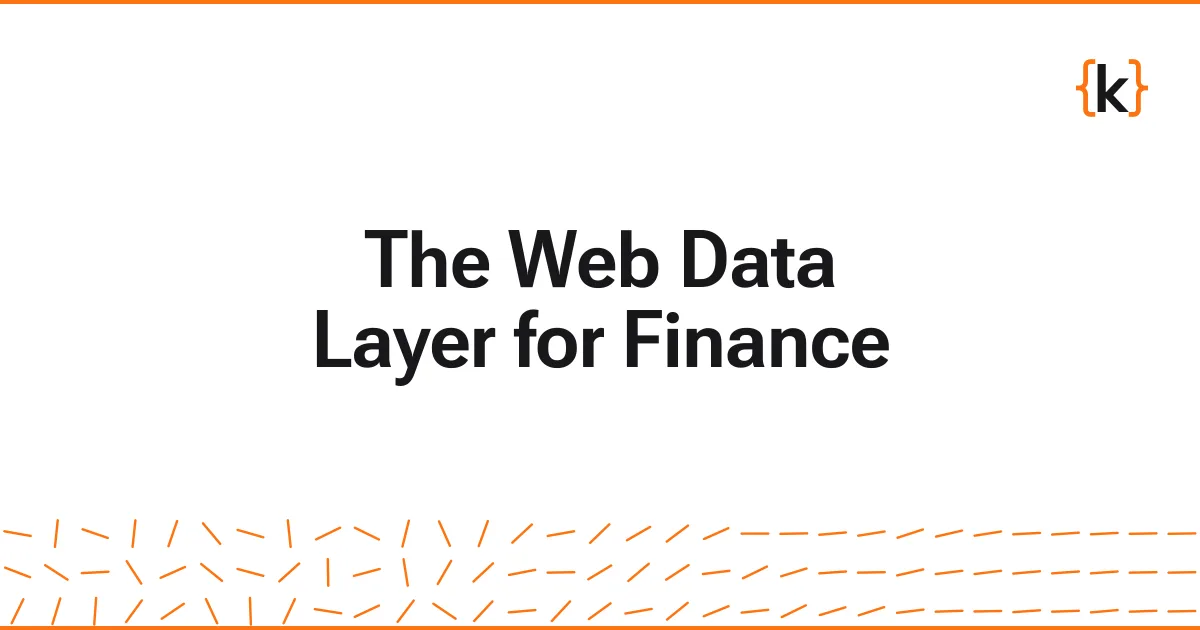 Preview of The Web Data Layer for Finance
