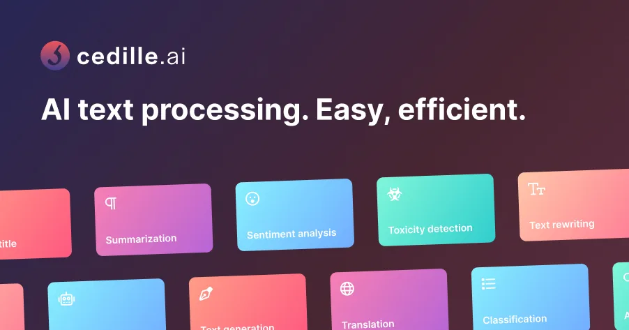 Preview of cedille.ai