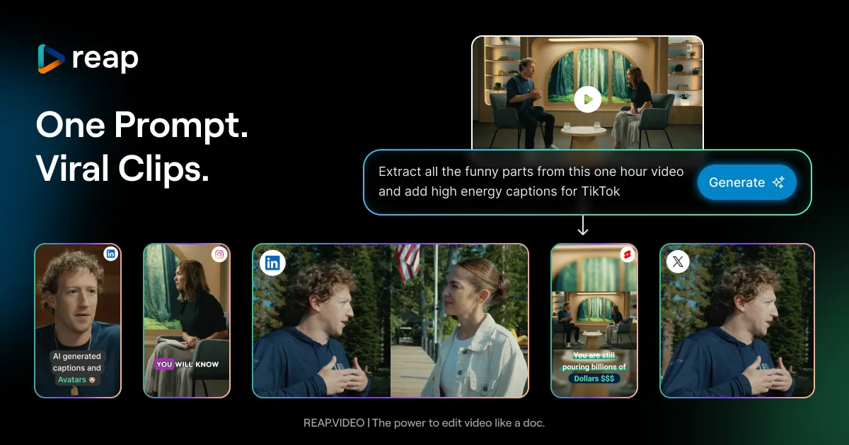 Preview of reap: AI Video Editor