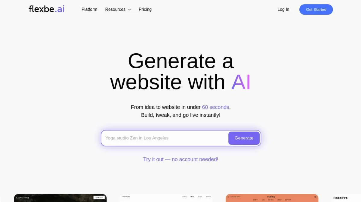 Preview of AI Website Builder