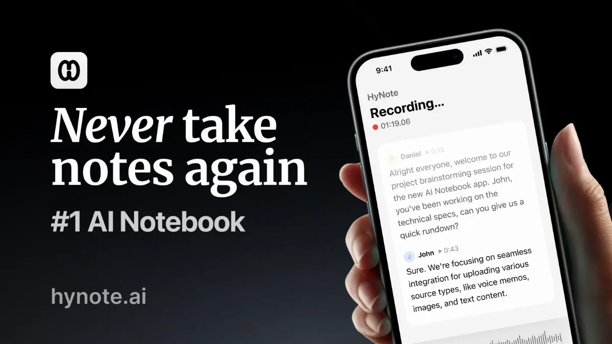 Preview of HyNote - AI Note Taker