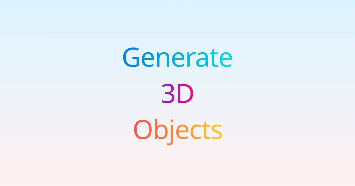 Preview of Make AI 3D Assets