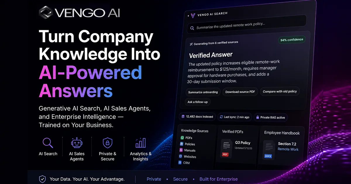 Preview of Vengo AI