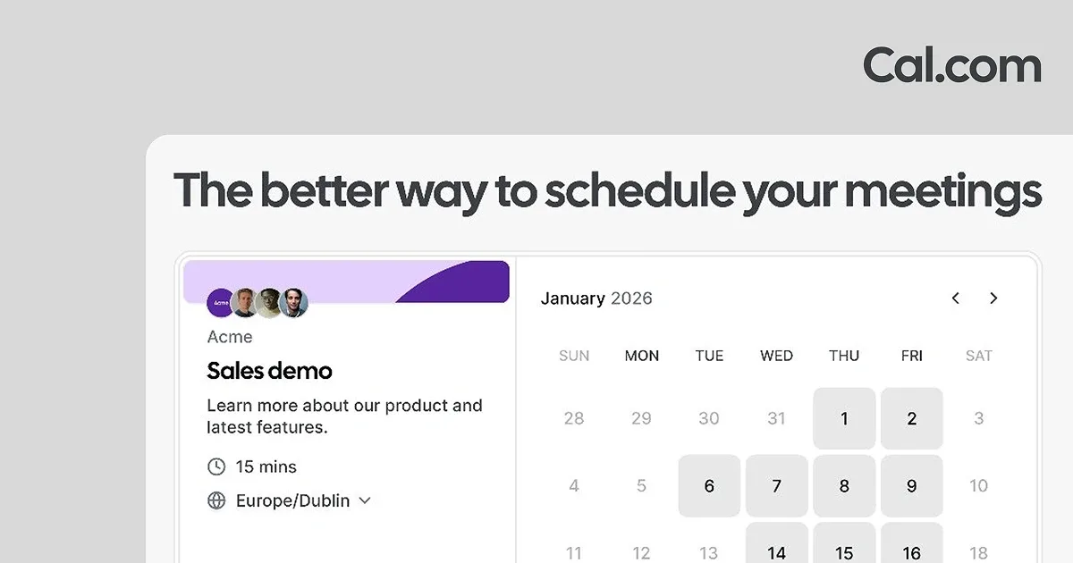 Preview of Cal.com