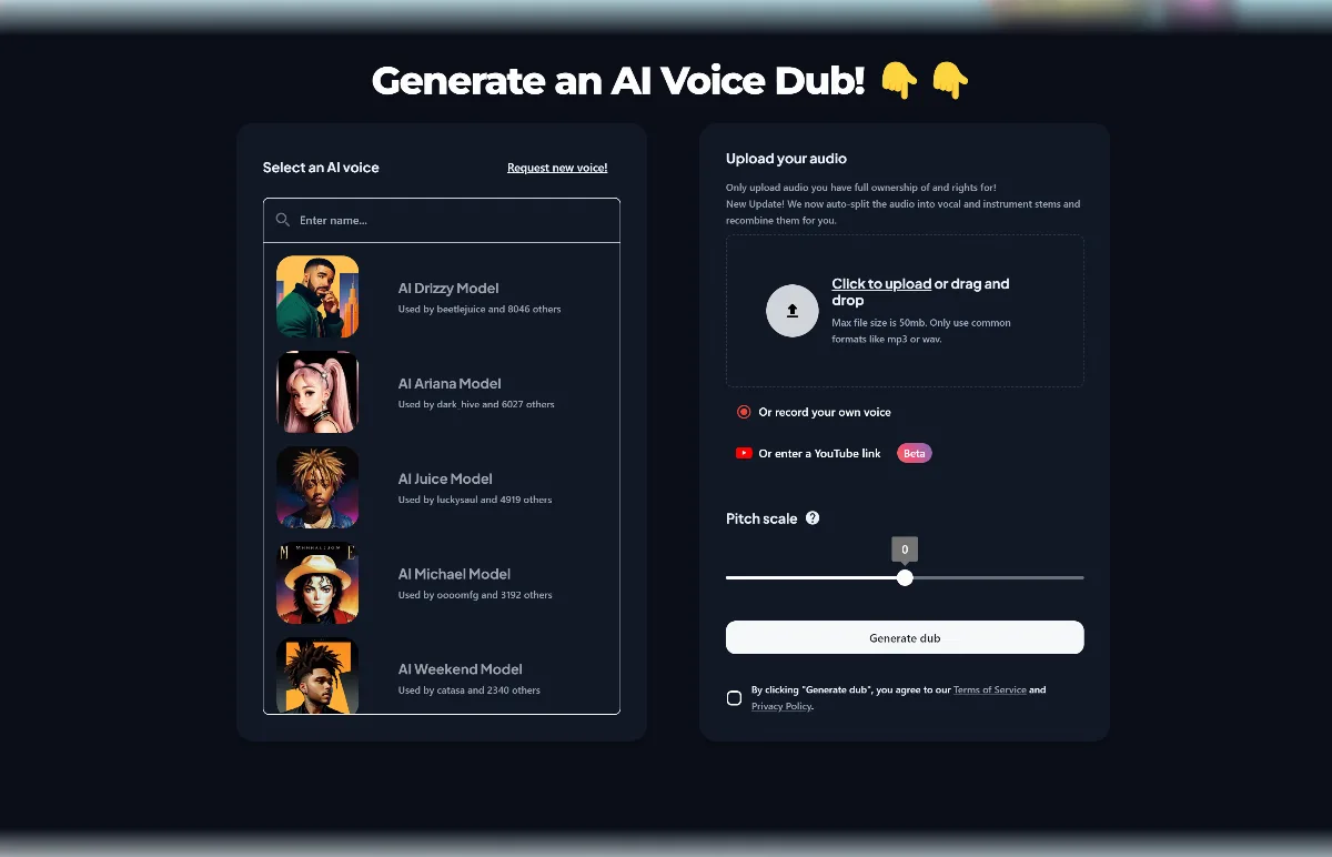 Preview of VoiceDub