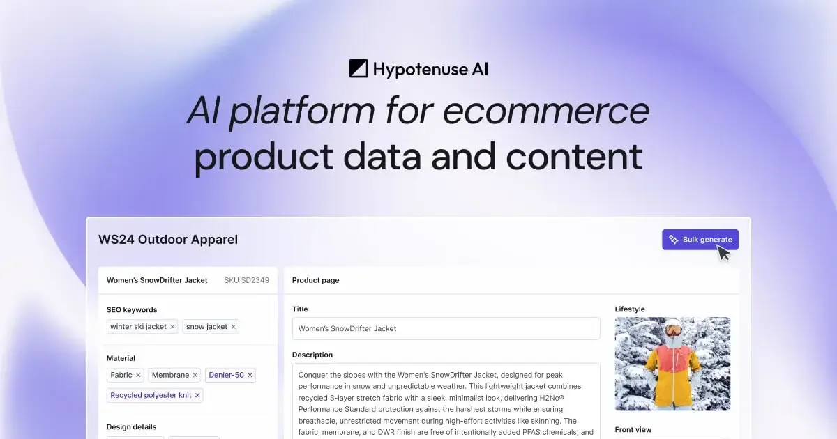 Preview of AI-first PXM Platform for Ecommerce