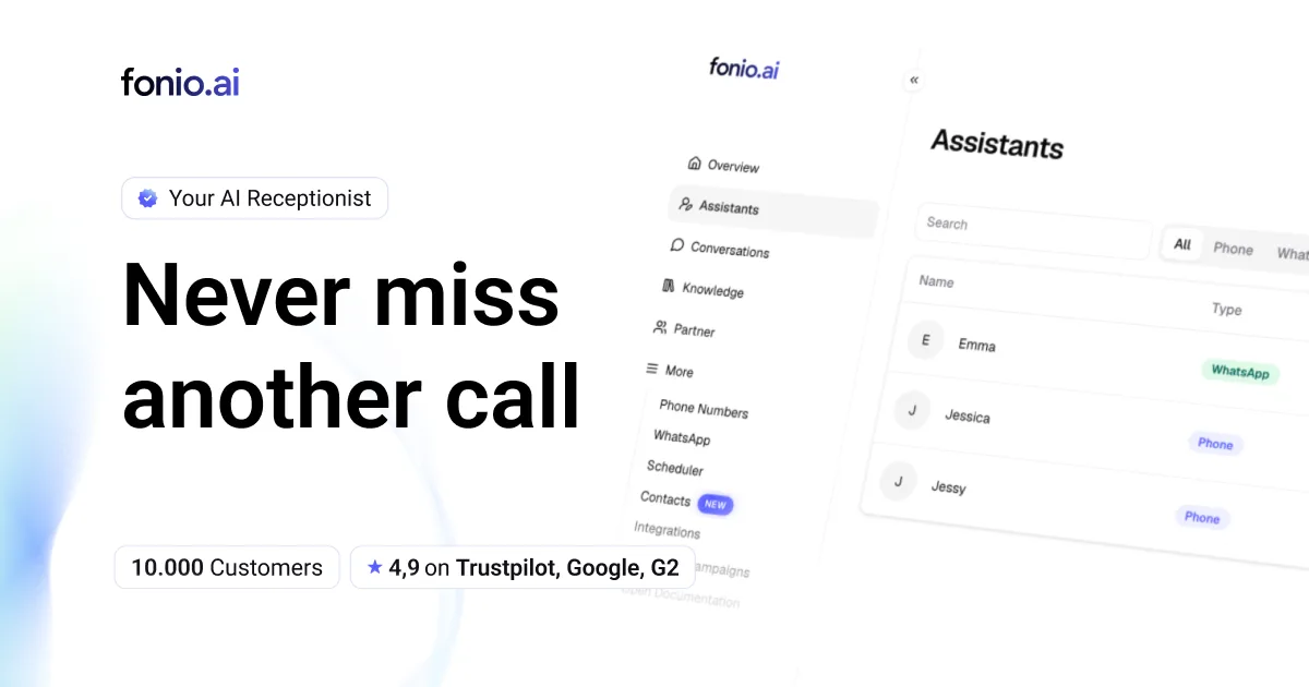 Preview of fonio - AI phone calls made easy
