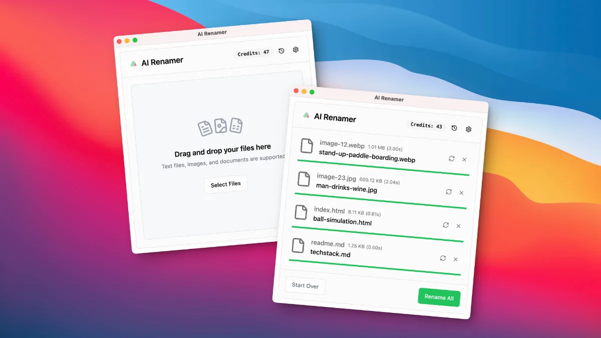 Preview of AI Renamer