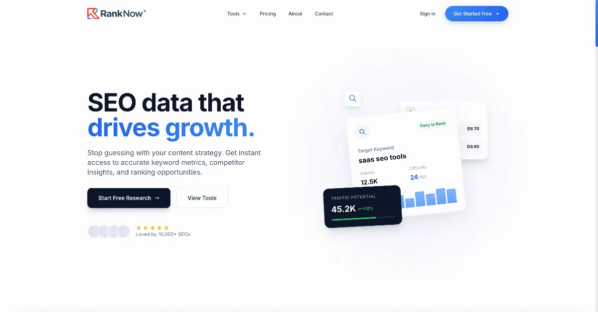 Preview of RankNow.Ai