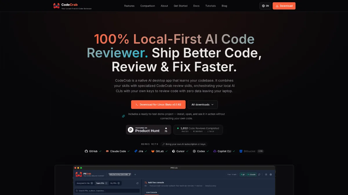 Preview of CodeCrab