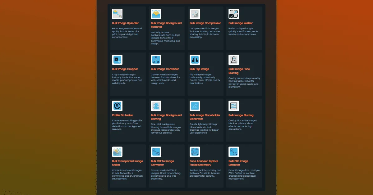 Preview of Image Tools Hub