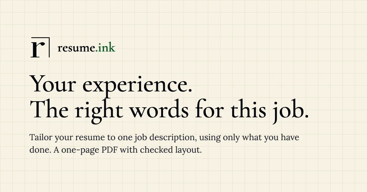 Preview of resume.ink