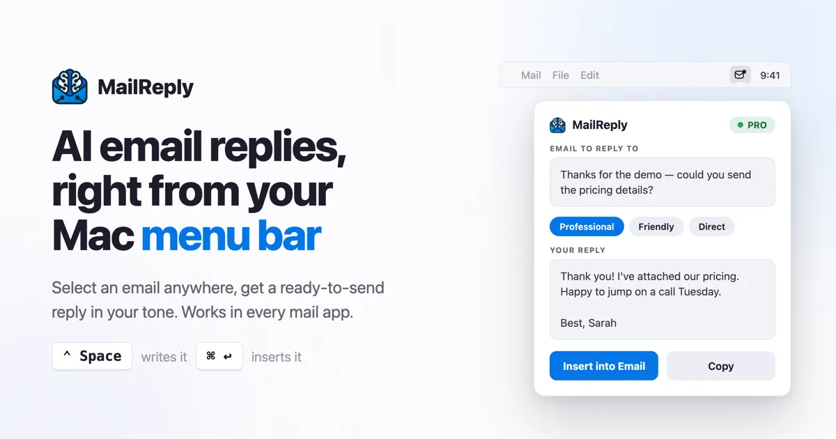 Preview of MailReply