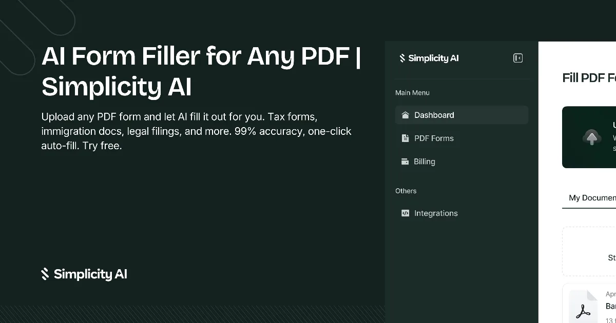 Preview of Simplicity AI