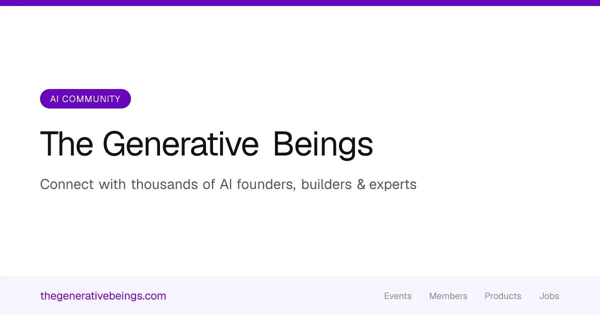 Preview of The Generative Beings