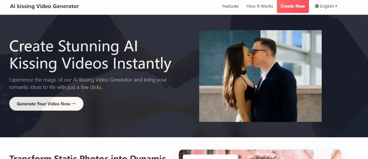 Preview of AI Kissing Video Generator Free