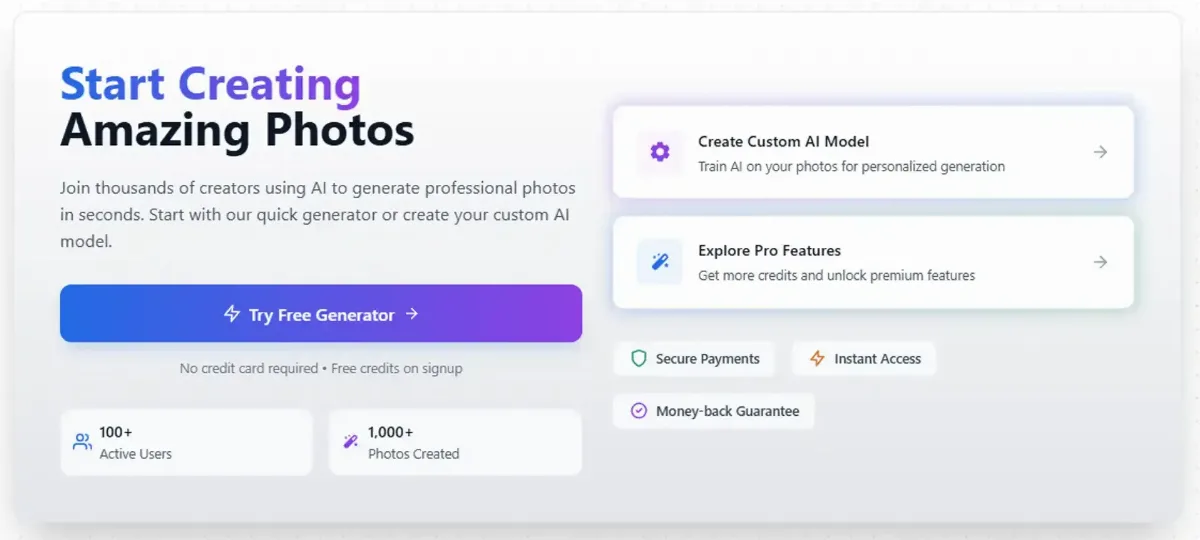 Preview of Fast AI Photos