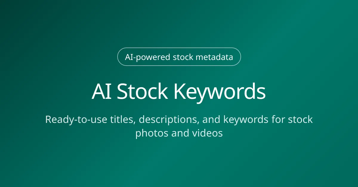 Preview of AI Stock Photo & Video Keyword Generator