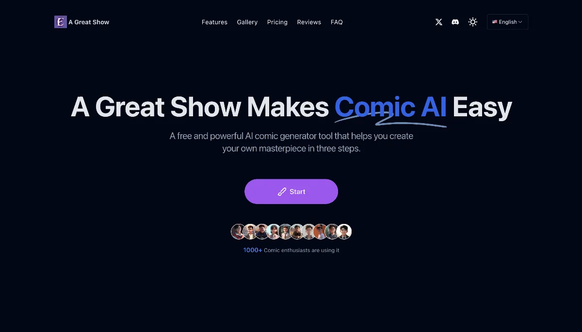 Preview of AI Comic Generator