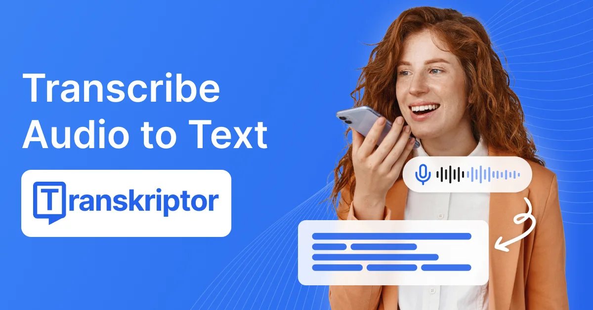 Preview of Transkriptor - Audio to Text Converter