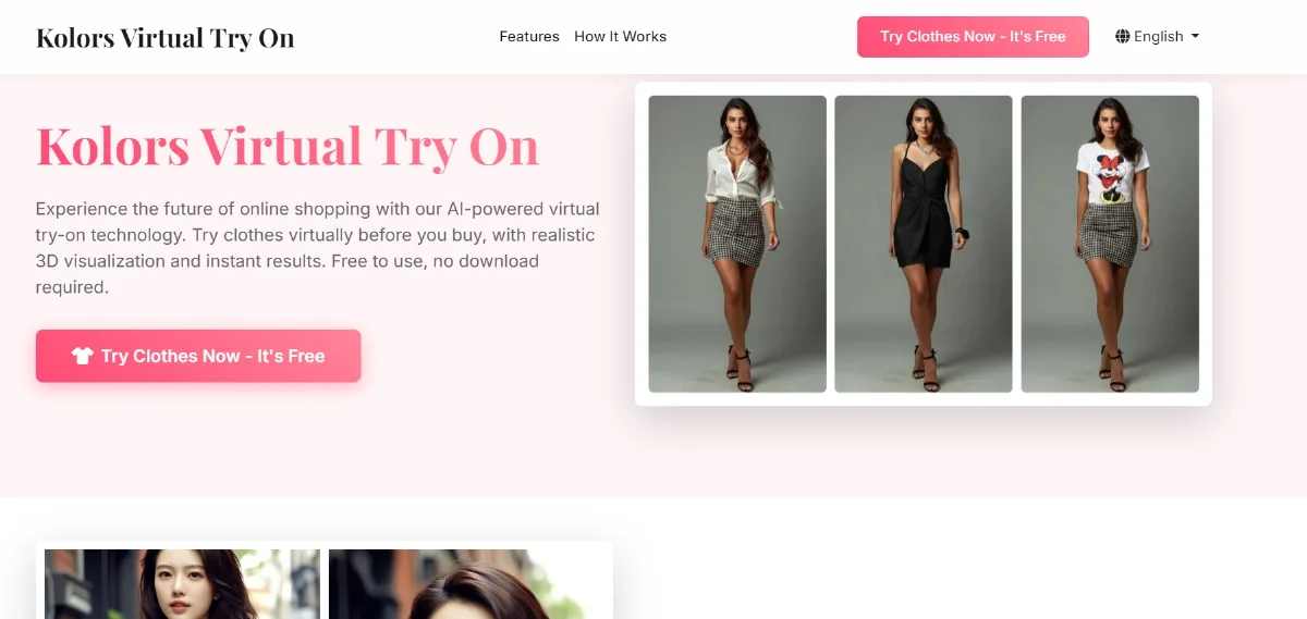 Preview of Kolors Virtual Try On