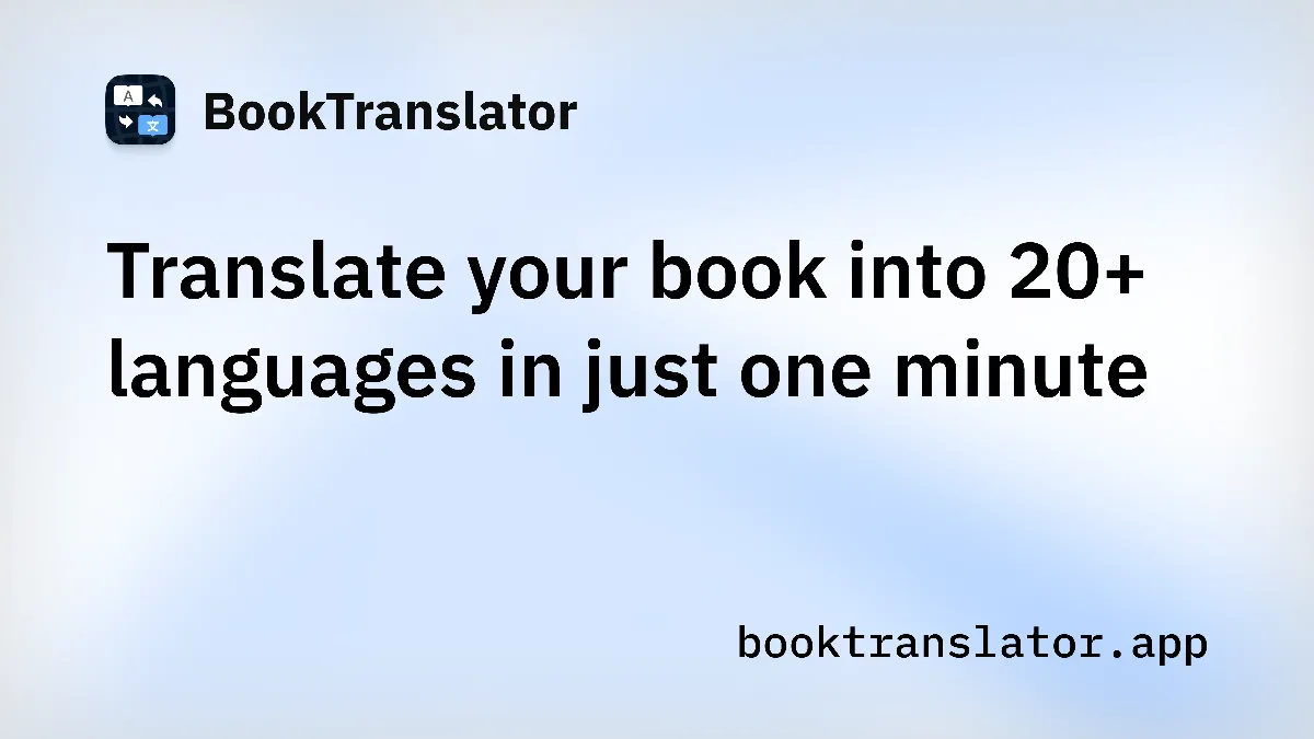 Preview of BookTranslator