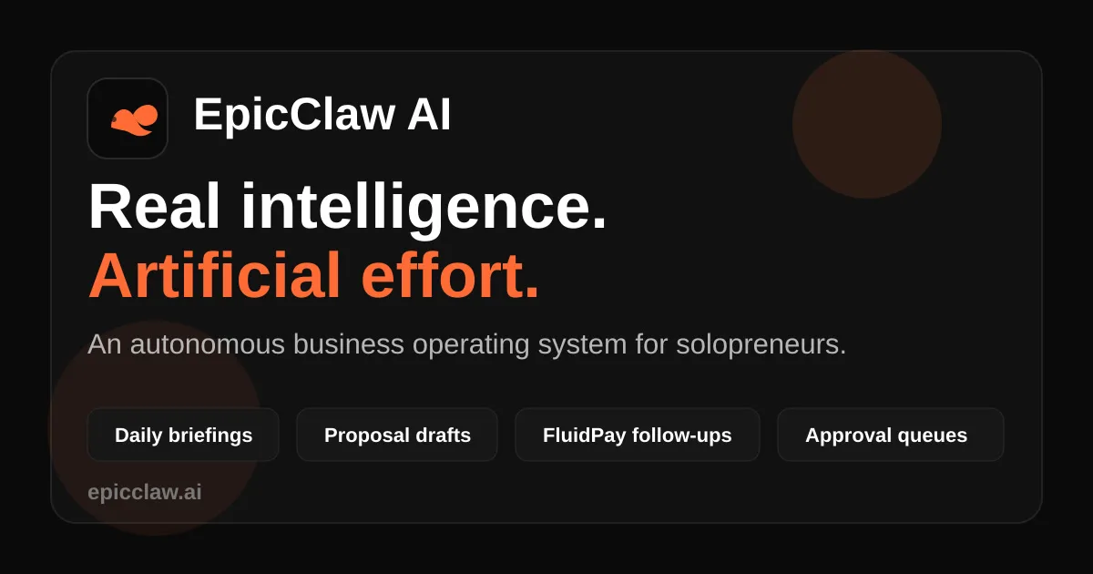 Preview of EpicClaw AI