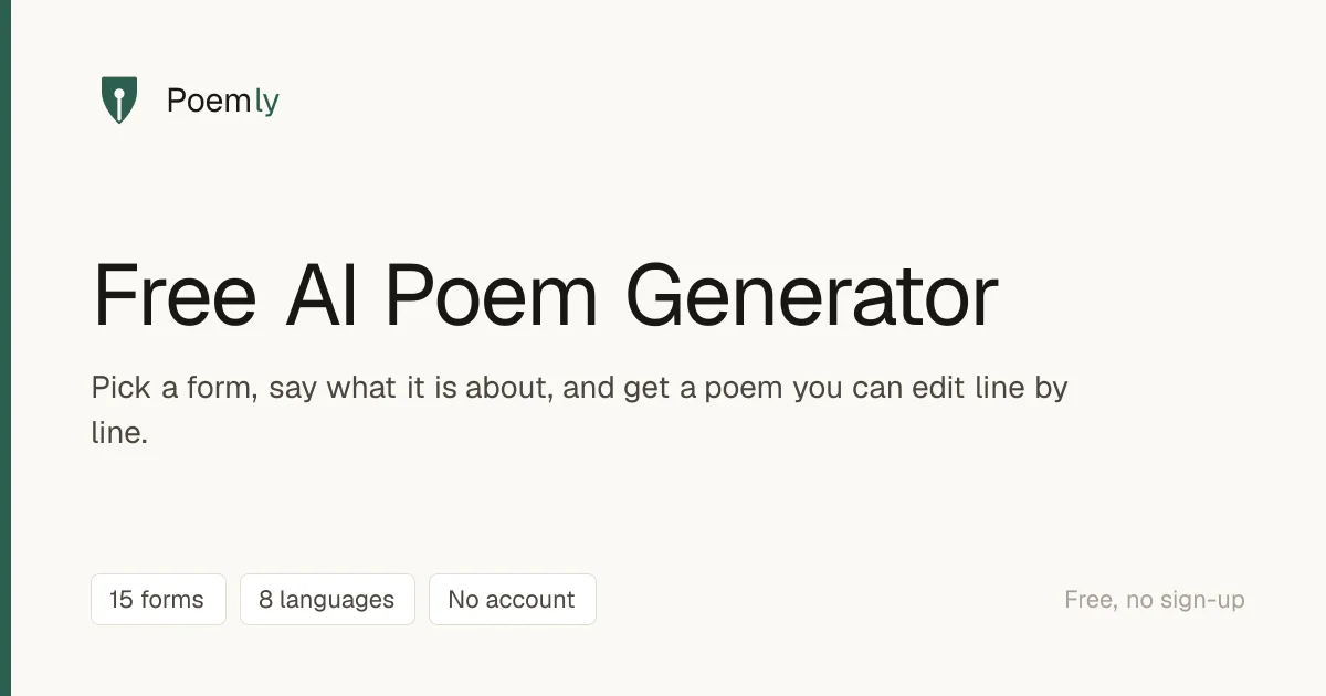 Preview of Poemly