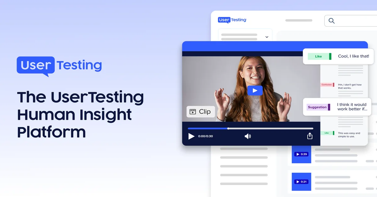 Preview of UserTesting Human Insight Platform