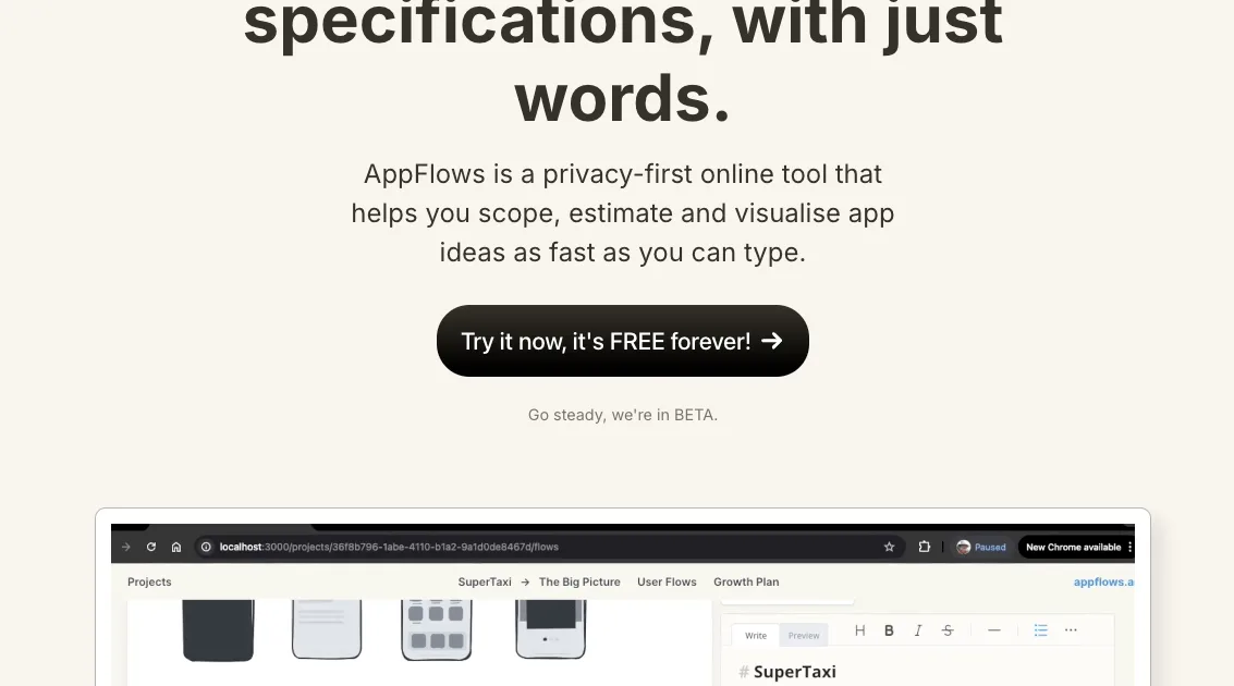 Preview of AppFlows